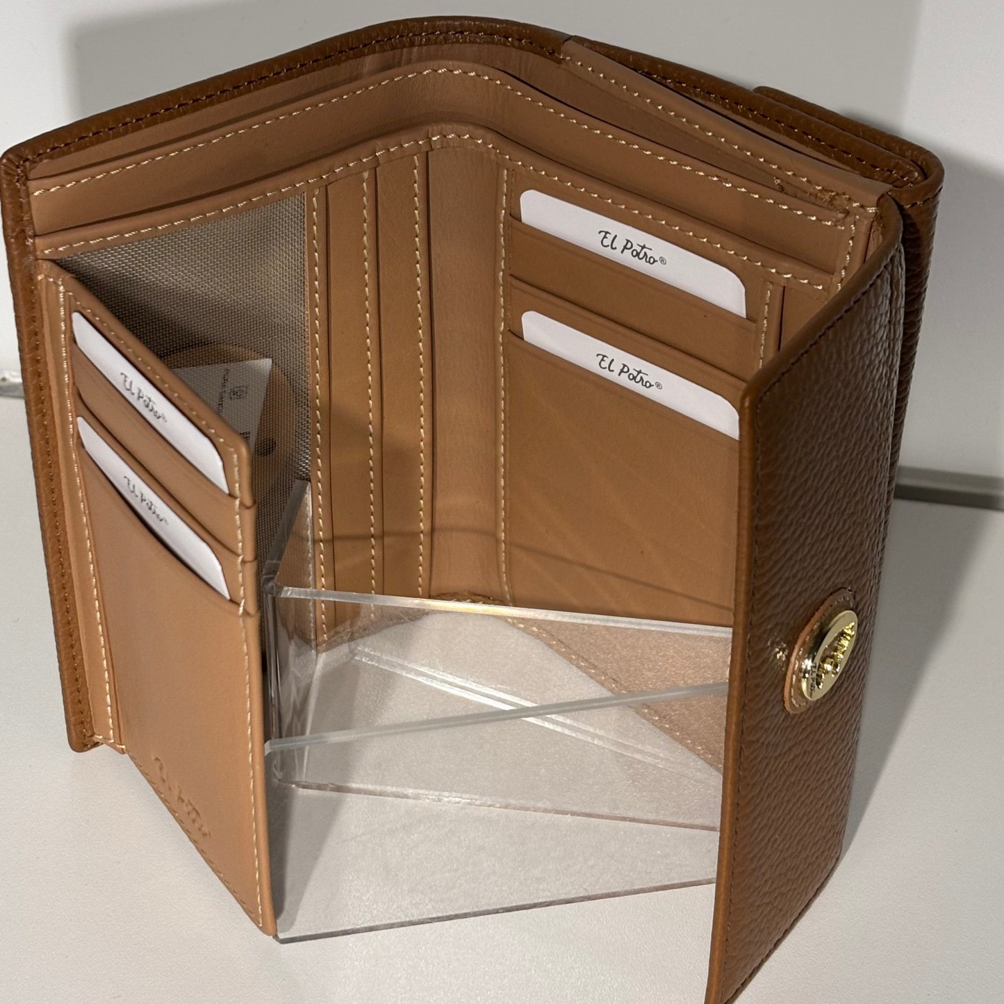 Leder-Portemonnaie braun, mittelgroß von El Potro