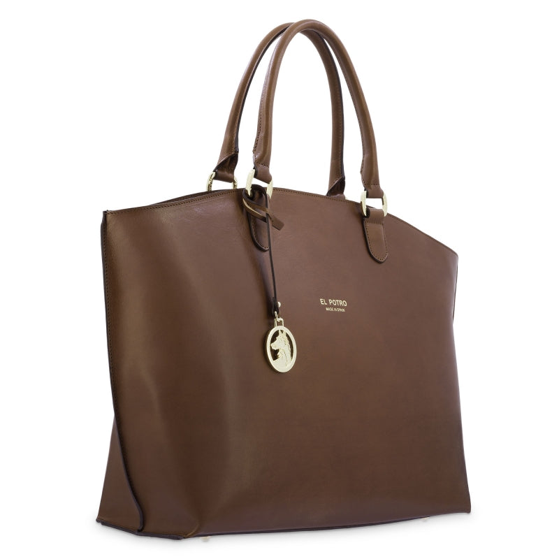Ledertasche im Tote-Bag Stil mit Reißverschluss von El Potro