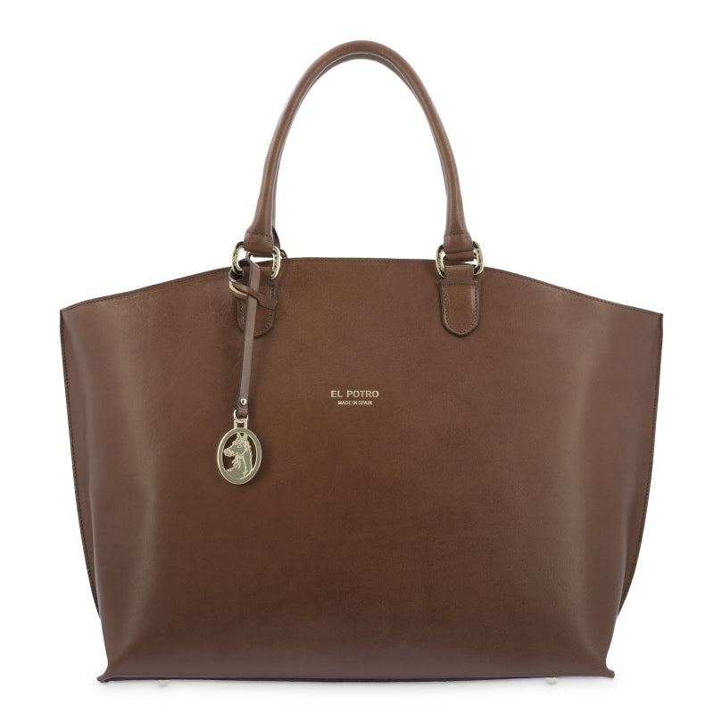 Ledertasche im Tote-Bag Stil mit Reißverschluss von El Potro