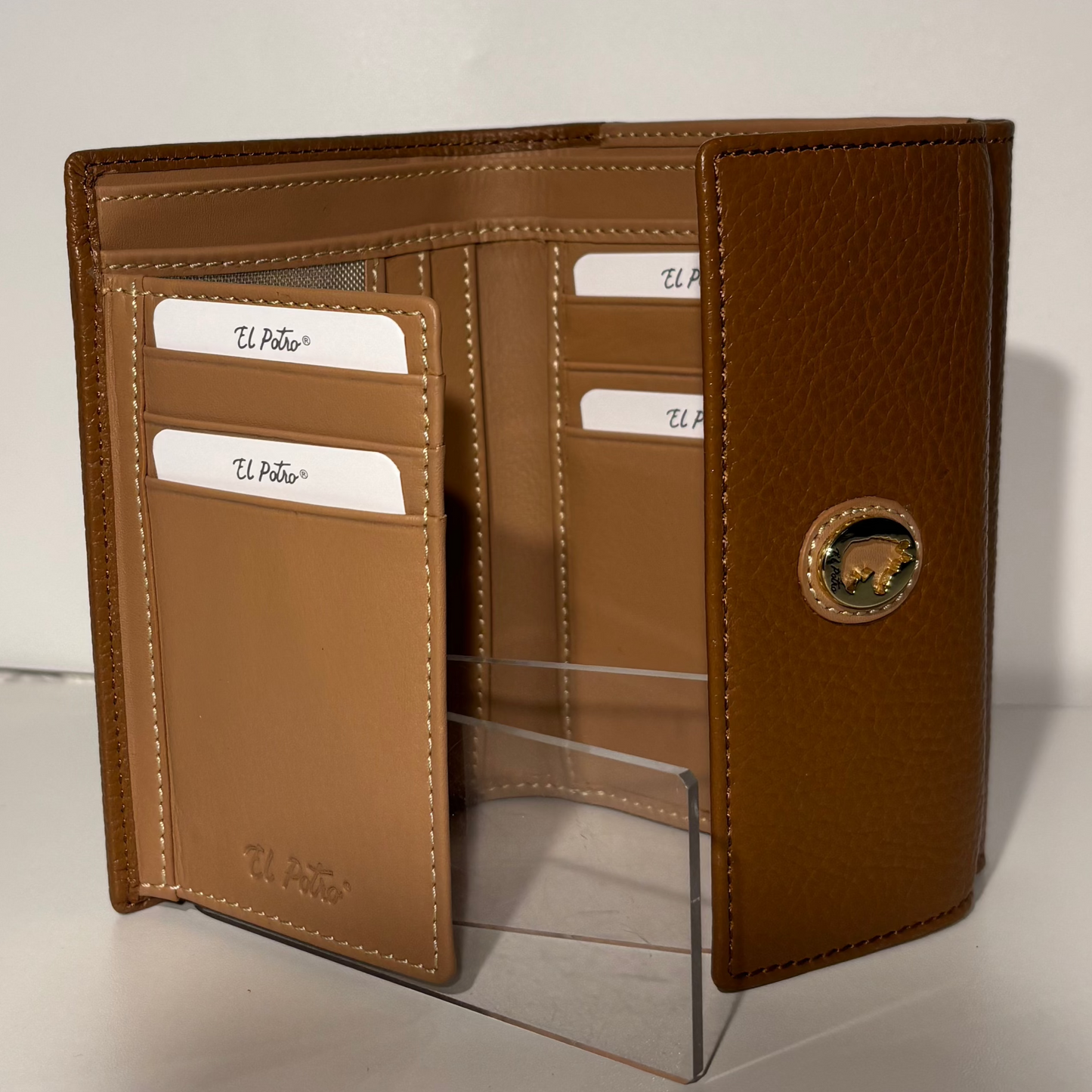 Leder-Portemonnaie braun, mittelgroß von El Potro