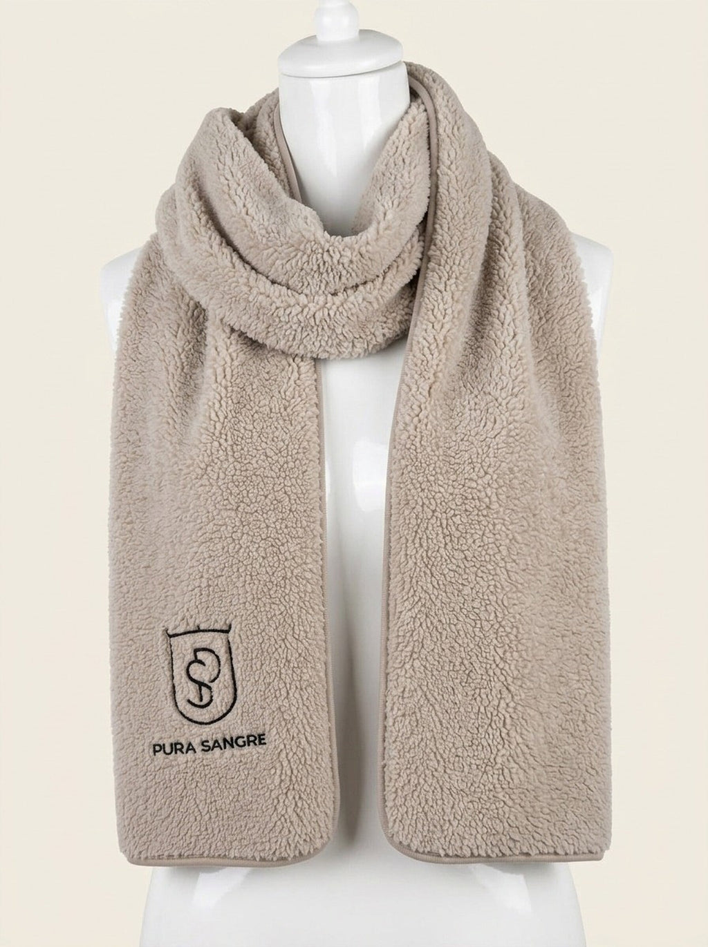 Pura Sangre Plüsch-Schal - Beige