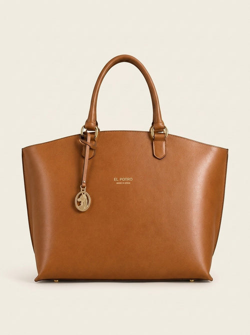 El Potro Ecuestre Leder Tote Shopper Bag - Farbe Cognac