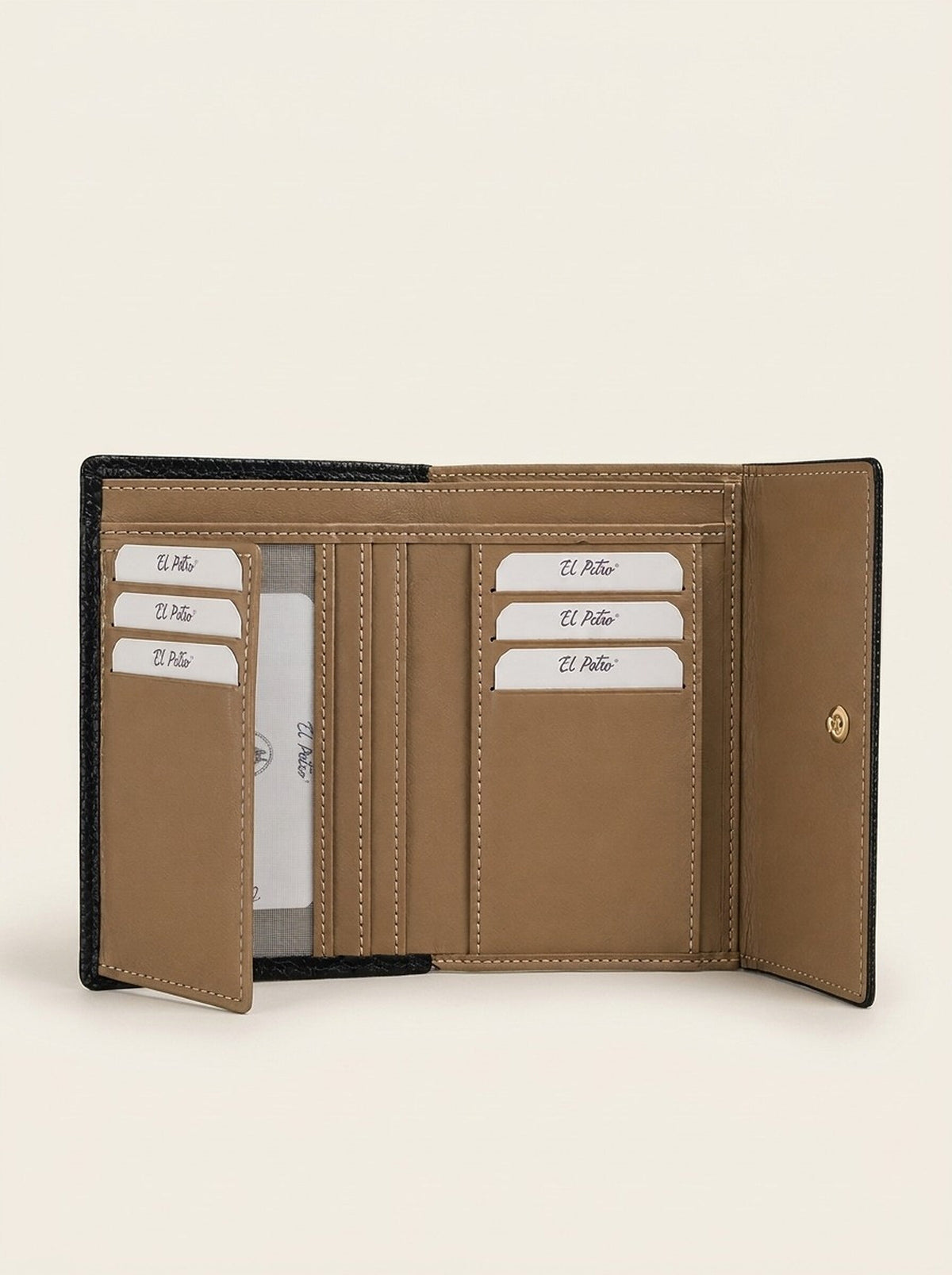 El Potro Leder Portemonnaie - Schwarz, M