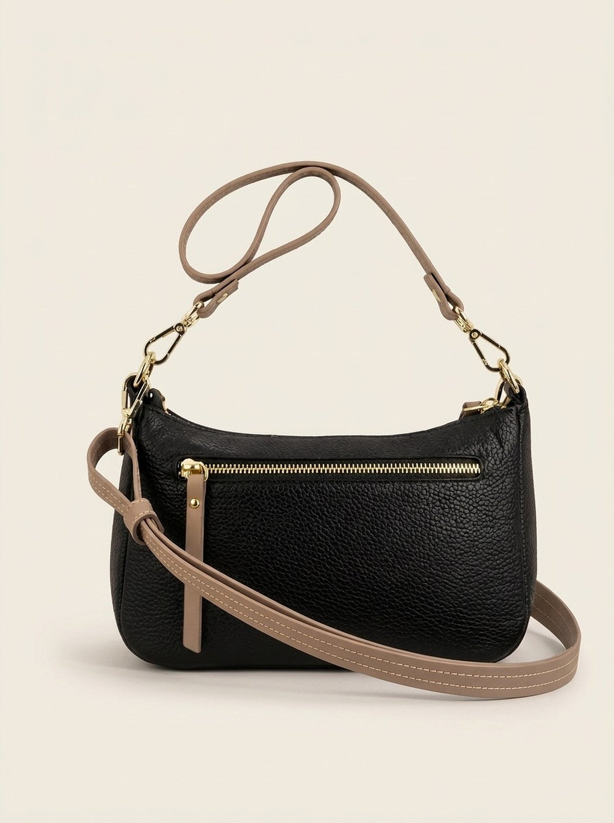 El Potro Lederhandtasche - Schwarz, 2 Trageriemen