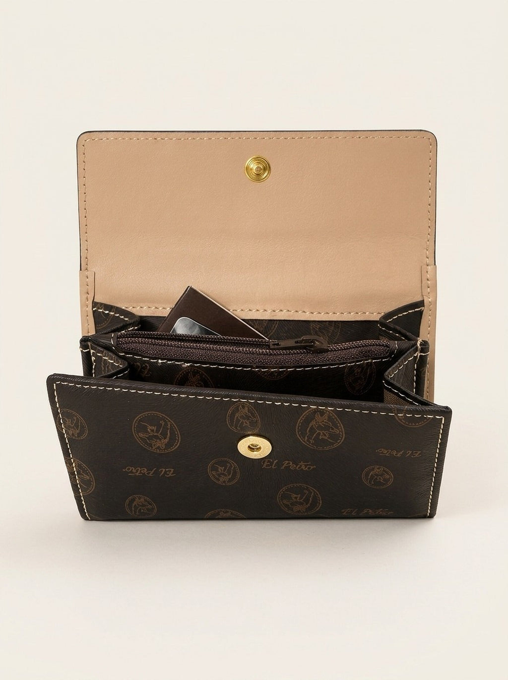 El Potro Monogramm Portemonnaie - Braun