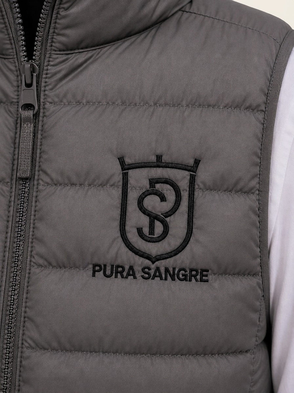 Pura Sangre Ärmellose Weste grau mit schwarzem Logo - Herren