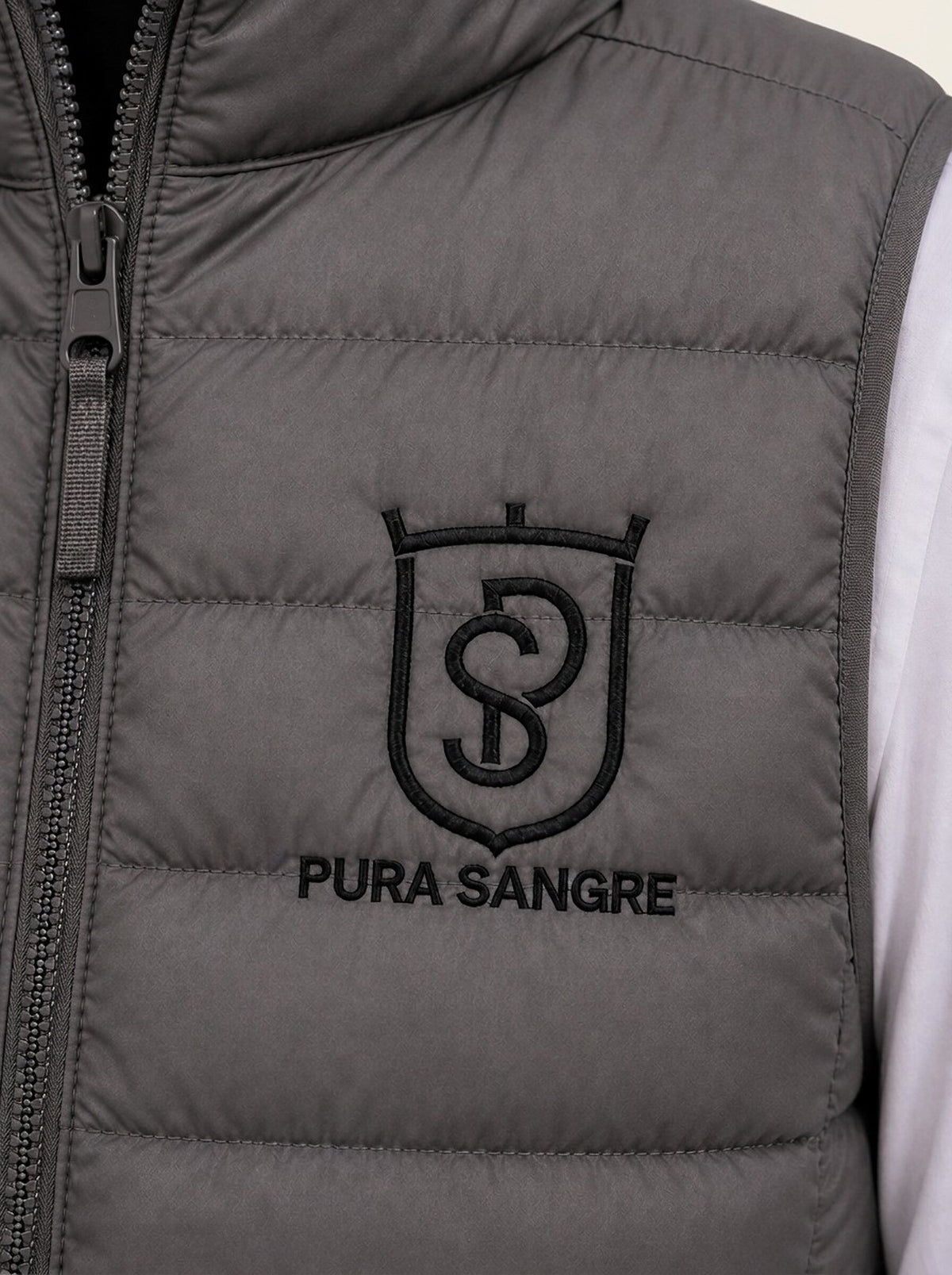 Pura Sangre Ärmellose Weste grau mit schwarzem Logo - Herren