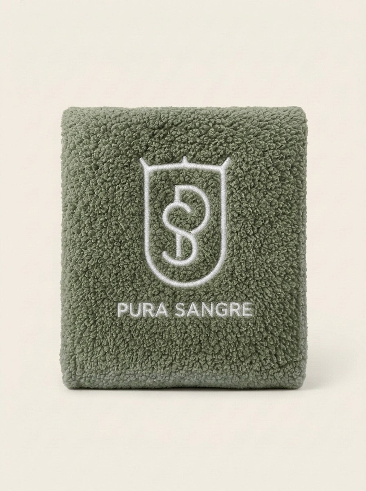 Pura Sangre Plüsch-Schal - graugrün