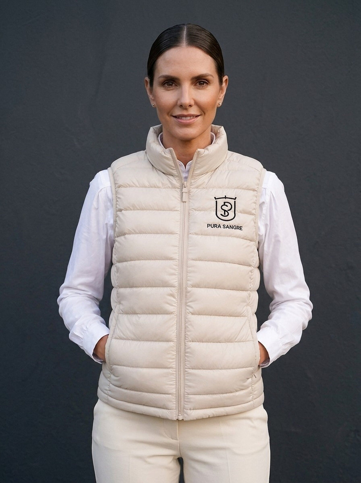 Pura Sangre Ärmellose Weste beige - Damen